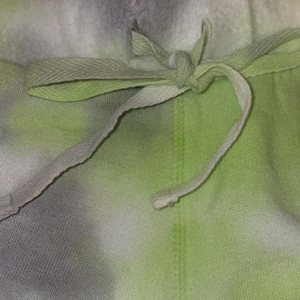 NEW Free People Boho Green, Gray & White Tye Dye Kelly Terry Shorts